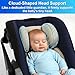 DUSHARKFUN Infant Car Seat Insert – Breathable Head Support for Newborn to Toddler 0-3 Years, Soft Non-Sticky Baby Car Seat Cushion, Universal Carseat Insert Support for Stroller, Swing & Carrier