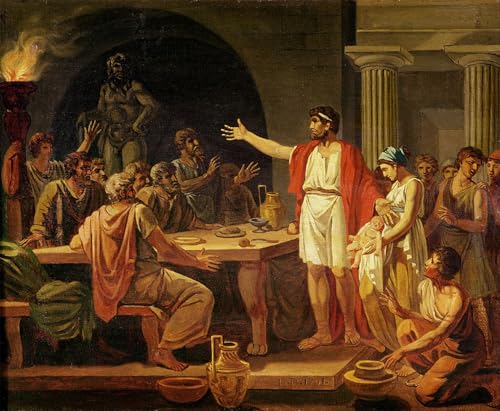 Affiches d'Art Jacques Louis David Tableau Toile Haute Définition Sparte 60x90cm