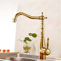 Keuken Geborsteld Goud Wastafel Kraan Rvs Waterfilter Kranen Warm en Koud Water Mixer Torneiras De Cozinha Grifo Cocina – kopen tegen lage prijzen bij webwinkel