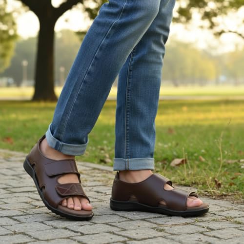 Image of DR PLUS Men's Healthcare, Diabetic and Orthopedic Light Weight MCR /MCP Footwear /Sandals /Slipper /Chappal