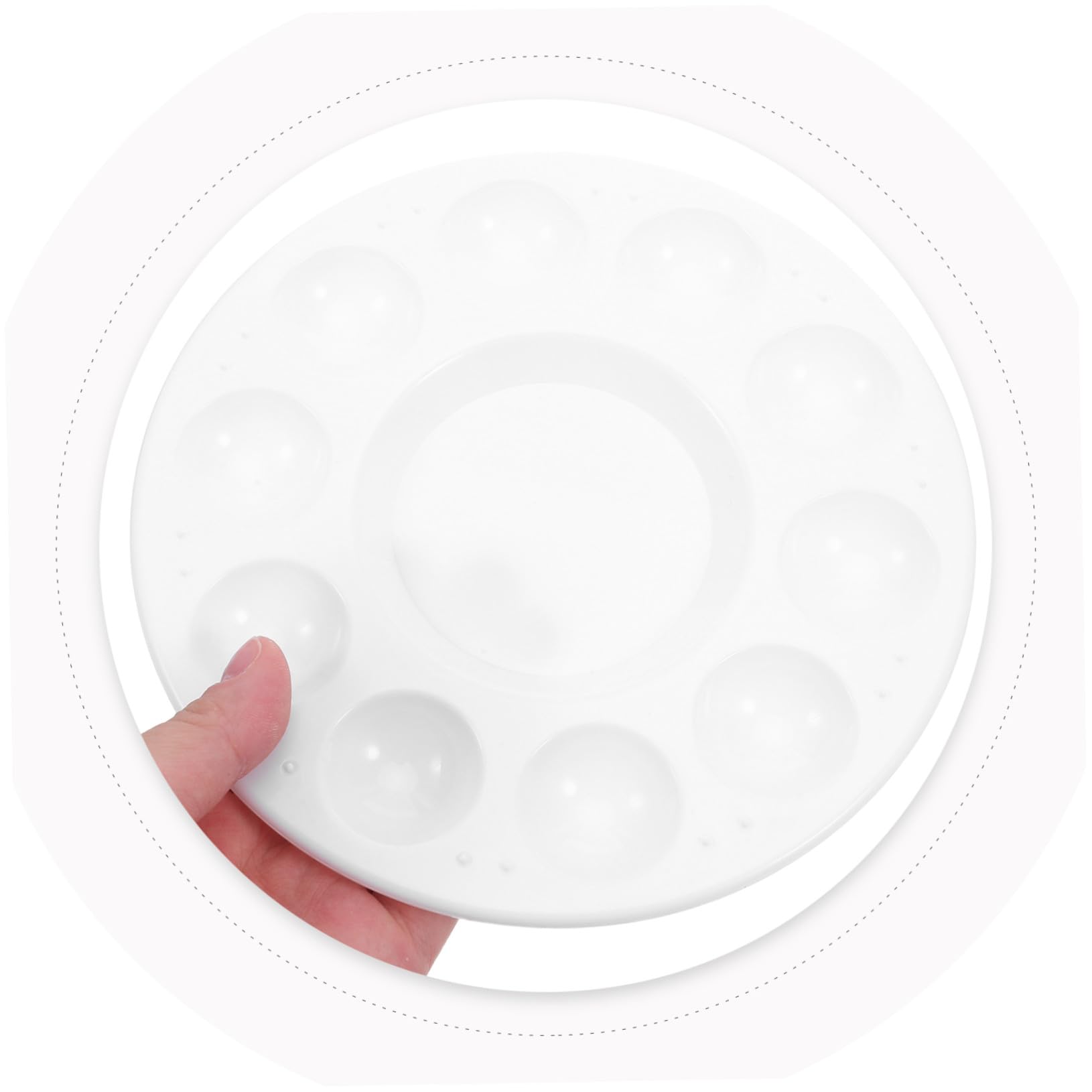 NUOBESTY 50 Szt. Kolorów Malowanie Materiałów Paluj Tace Plastikowa Farby Taca Na Farby Akwarelowej Taca Do Mieszania Kolorów White