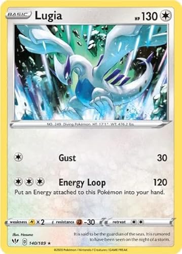 Pokemon - Lugia 140/189 - Darkness Ablaze - Legendary - Rare Pokemon Card
