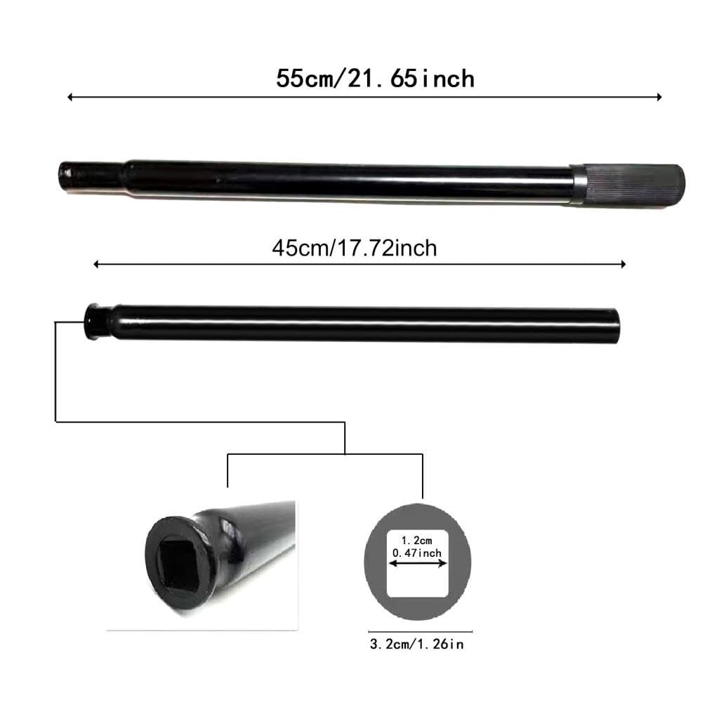 2 Pièces Manche de Cric Horizontal Hydraulique Barre Métal Tige de Levier Pratique pour Réparation de Véhicule Atelier Garage, Ensemble Supérieur Inférieur
