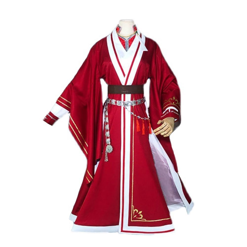 Hua Cheng Cosplay Costume Ancient Chinese Red Hanfu Outfit Suit for Halloween
