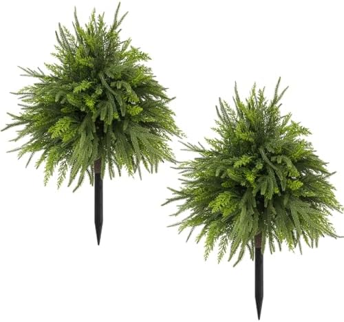 FJAKA 2 Pack 24" Christmas Pot Fillers Urn Outdoor Front Porch, A...