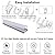hunhun 40-Pack 3.3ft/1Meter U Shape LED Aluminum Channel System with Milky Cover, End Caps and Mounting Clips, Aluminum Profile for LED Strip Light Installations, Very Easy Installation