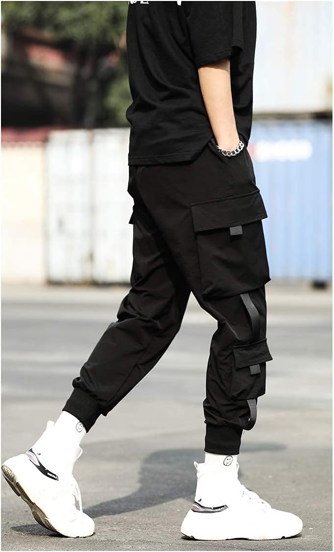 Men's Jogger Pants Punk Cargo Baggy Techwear Streetwear Hip Hop Couple Women Unisex Sports Casual Pants - Image 4