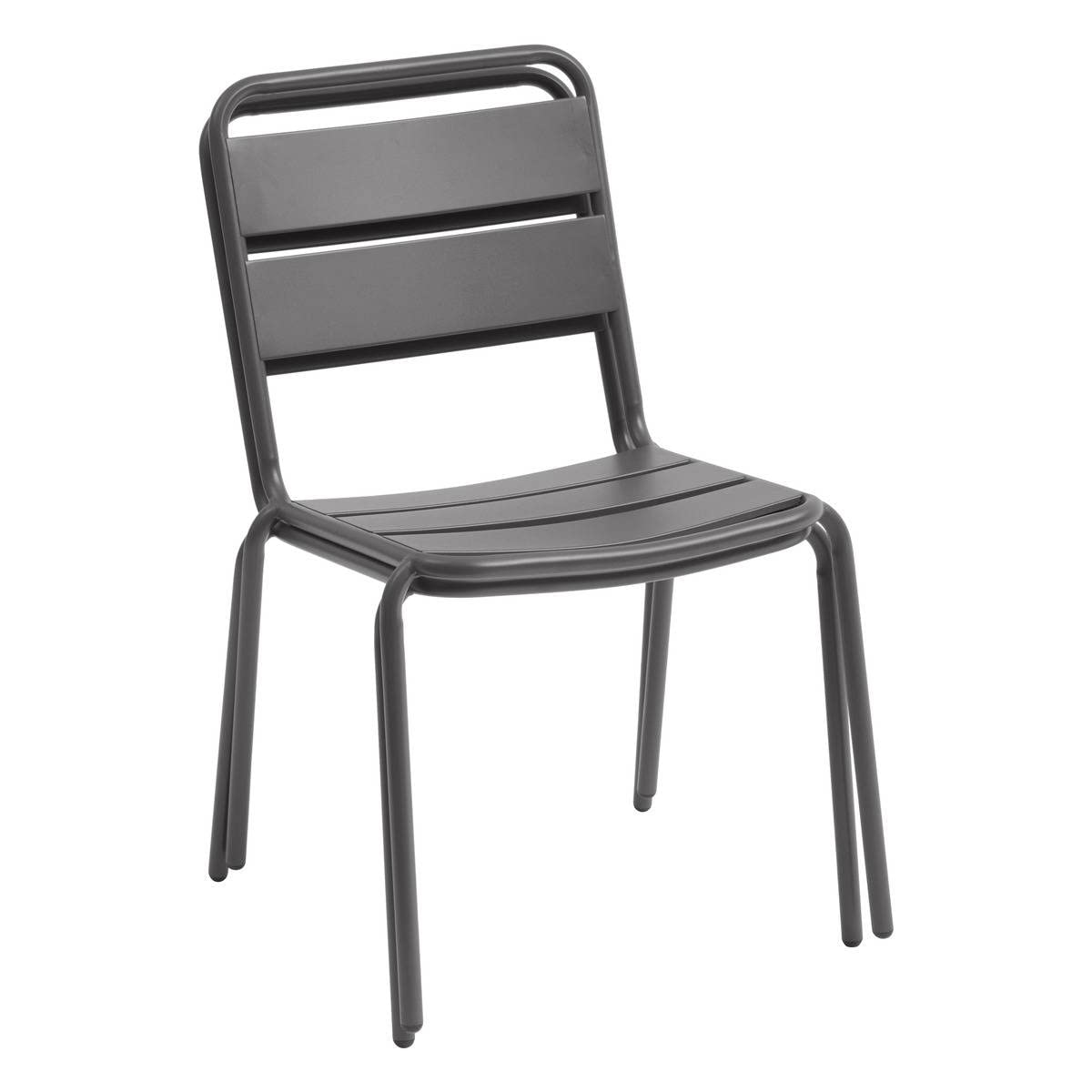 Hespéride - Silla de jardín apilable Phuket Graphite