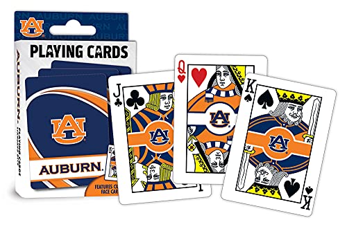 Image of Masterpieces NCAA Auburn Tigers, Playing Cards - Premium Quality, Educational, and Fun Activity for Kids and Families - Great Gift Idea for Holidays, Birthdays, and Everyday Playtime
