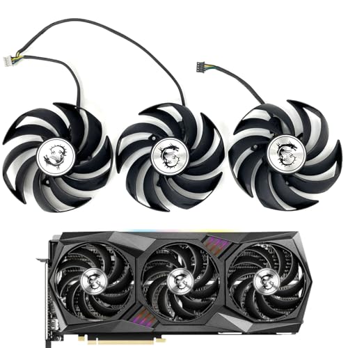 PLD09210B12HH RX 6800XT Gaming X Trio Fan for MSI RTX 3060 3060 Ti RTX 3070 3080 3090 Ti Gaming X Trio Graphics Card Cooling Fan PLD09210S12HH (Fan-A)