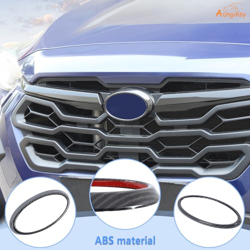 Image of Car Front Rear Emblems Ring Trim Cover Compatible with Subaru Crosstrek 2024 2025 Rear Trunk Tailgate Emblem Badge Logo Cover Front Hood Grille Circle Ring Center Logo Decorative Cover ABS Accessories