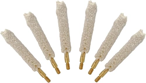 Miniatura 10 de . 35738 Cal-9MM Bore Mop Gun Cepillos de limpieza para pistola .357Cal .38Cal 0.354 in limpieza de pistola (6 piezas)