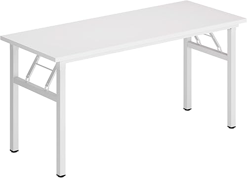 Miniatura 105 de DlandHome Escritorio plegable pequeño de 31.5 pulgadas, escritorio de computadora para oficina en casa, mesa plegable para espacios pequeños, no