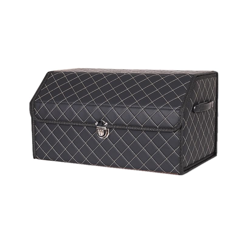 Car Boot Tidy Storage Box for Renault Megane E-Tech 2022 2023 2024,Folded Vehicle Trunk Container Suitcase Essential Car Accessories,B White-2 53 * 32 * 30