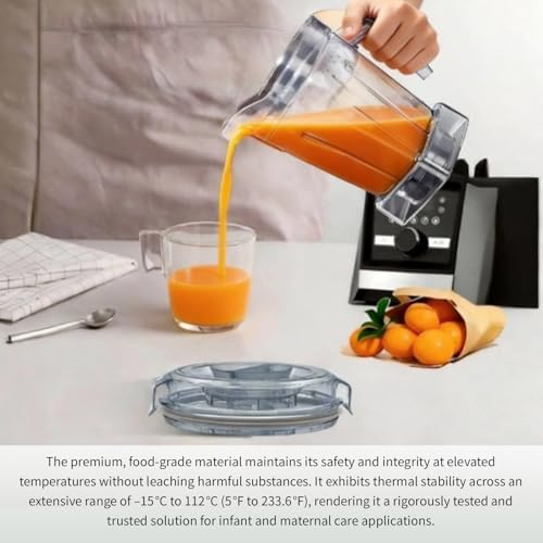 Image of Pure Realm 64-Ounce Low-Profile Blender Container Compatible with Full-size Vitamix Models-Including the A3500, A3300, A2500, X2,Venturist series etc,SELF-DETECT,BPA Free,Replacement Blender Container