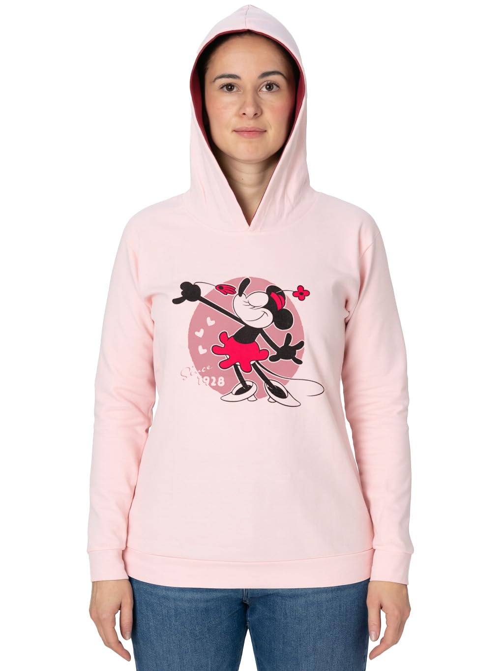 United Labels Women's Pink Disney Minnie Mouse Hoodie For - Hooded Sweatshirt Pullover With Hood S