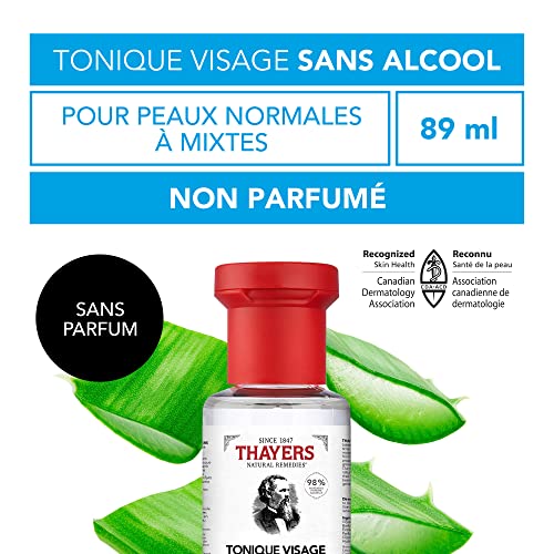 Thayers Trial Size Alcohol Free Unscented Witch Hazel Facial Toner With Aloe Vera Formula- 3 Oz #TOP4
