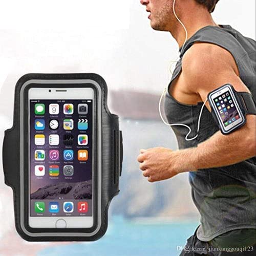 Muzz Mobile Phone Armband, Elastic Running Phone Holder for iPhone 16 Pro Max, 14 Pro Max, 13 Pro Max, 12 Pro Max, with Card Holder, 7 inches