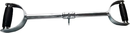 Miniatura 4 de Press Down Bar Cable Attachment LAT Pull Down Bar Pull Down Machine Attachments V-shaped Bars with Rubber Handgrips & Revolving Hanger