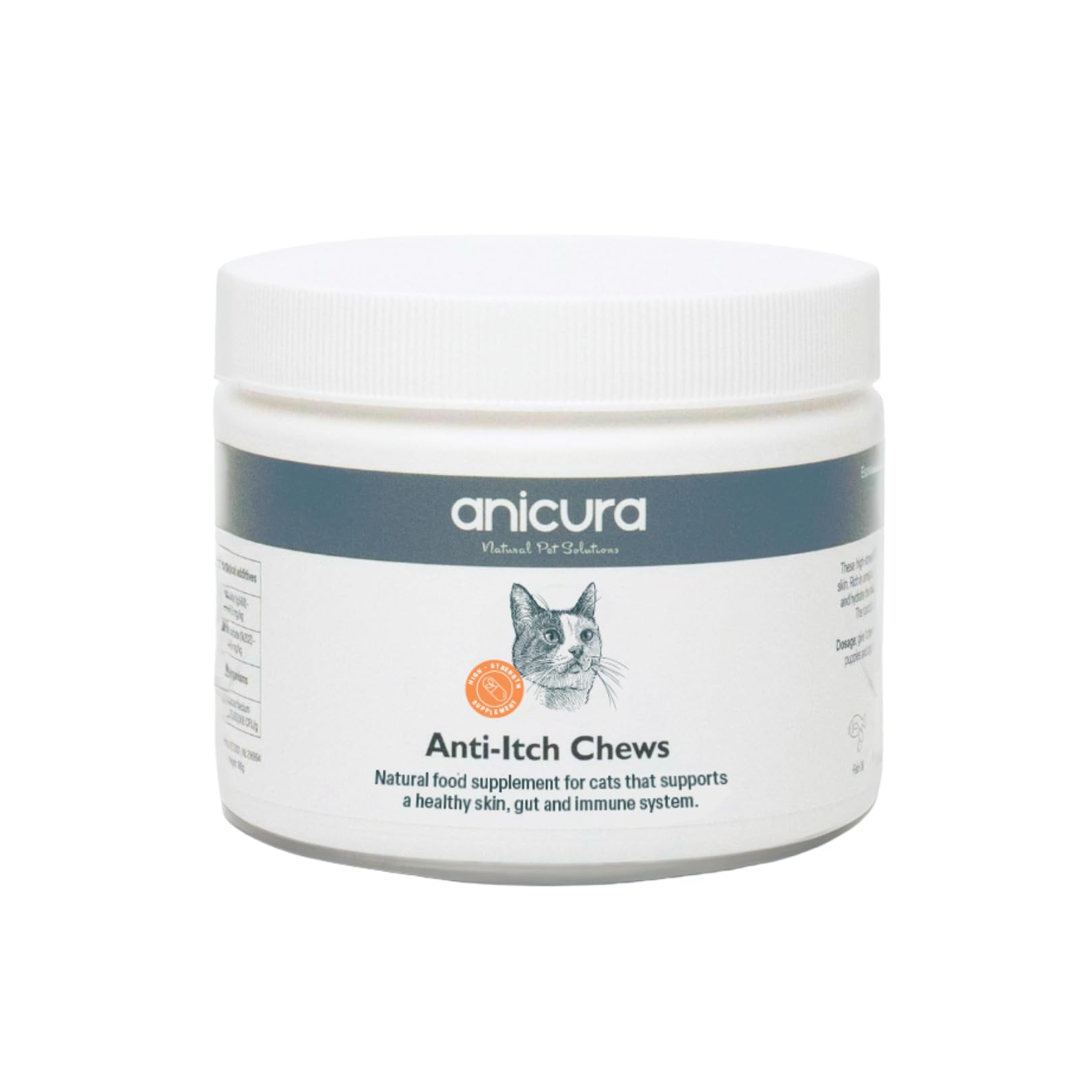 Anicura Anti-Itch Cat Chews 90g - All-Natural Supplement for Itchy, Dry, Allergy-Prone Skin โ Supports Digestion, Immunity & Skin Barrier โ With Fish Oil, Colostrum, Zinc & Probiotics