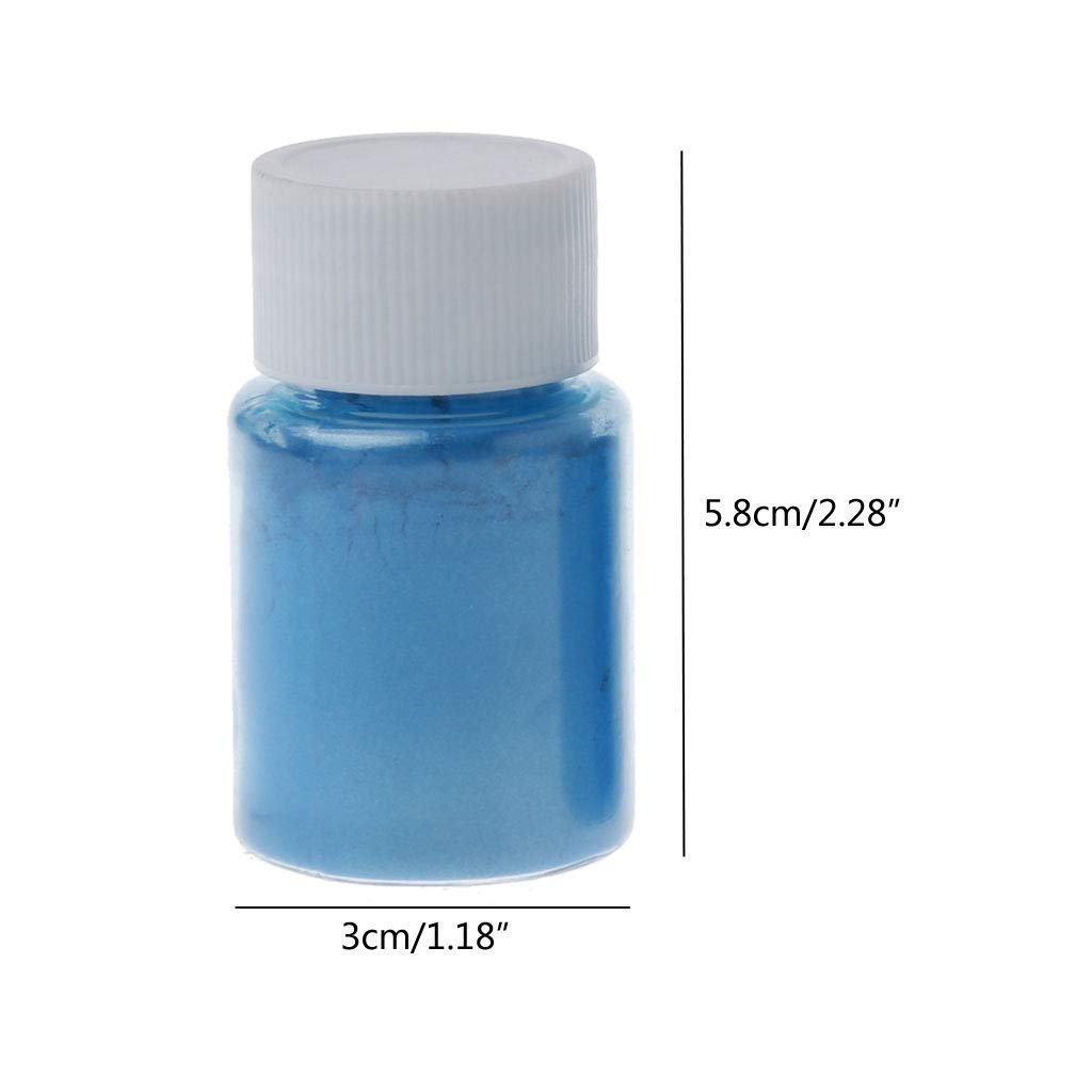 Diarypiece 10 Colors Sea Blue Mica Powder, for Nail Art Slimes Epoxy Resin Fine Glitter Pigment