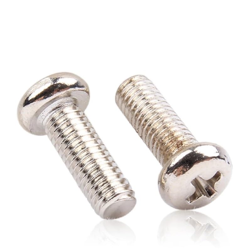 Viti autofilettanti 50-100 viti elettroniche GB/T818 nichelate a croce a croce Phillips a testa tonda PM viti M1.4 M1.7 M2 M2.5 M3 M4 M5 Vite Deck (3 mm, M5 (50 pezzi)