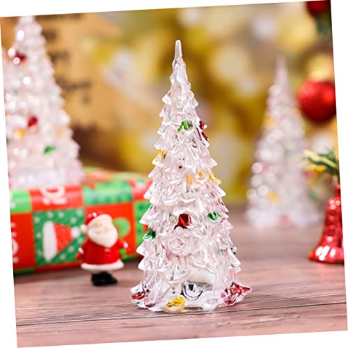 jojofuny 6pcs Christmas Tree Christmas Table Centerpiece Dining Table Decor Dining Room Table Decor Christmas Decorative Night Lights Color Changing Desk Top Decor Bedside Lamp Led Acrylic