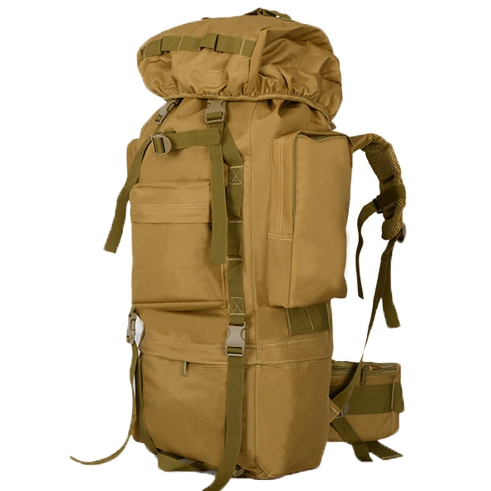 Rucksack 90Liter Große Wanderrucksack Outdoor Cooper Backpack mit Regenschutz Fluchtrucksack Gefüllt Armee Assault Rucksack für Männer Frauen Jagd Camping Trekking Klettern Fahrradreisen(5#)