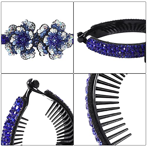 Pince à cheveux extensible en strass pour un chignon parfait - 7