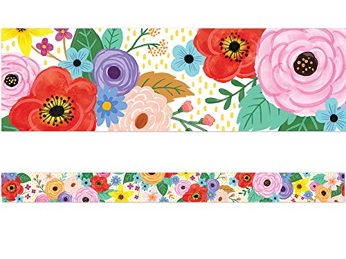 Cenefa de flores silvestres para motivar a los alumnos y diseñar un espacio de paz en clase