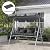 Outsunny 59" Tufted Bench Cushions & Throw Pillows, 4 Piece Swing Cushion Set, Indoor/Outdoor Replacement Bench Seat Pad, Back Cushion & 2 Pillows for Outdoor Furniture, Without Swing, Gray