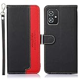 WANWO zenfone 8 ケース 手帳型 ぜんふぉん8 ZS590KS カバー 財布型 ストラップ付き [RFIDブロッキング] 高級PUレザー マグネット開閉式 カード収納 横置きスタンド機能 耐衝撃 人気 便利 おしゃれ ブラック