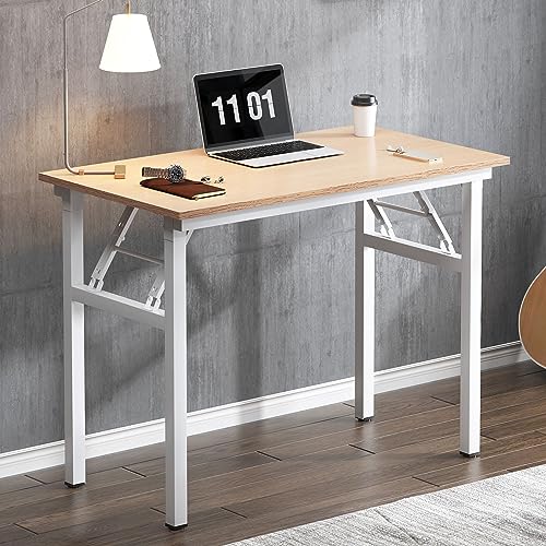 SogesHome Bureau d'Ordinateur Compact Petite Table Pliante 80 x 40 cm pour Bureau à Domicile Petite...
