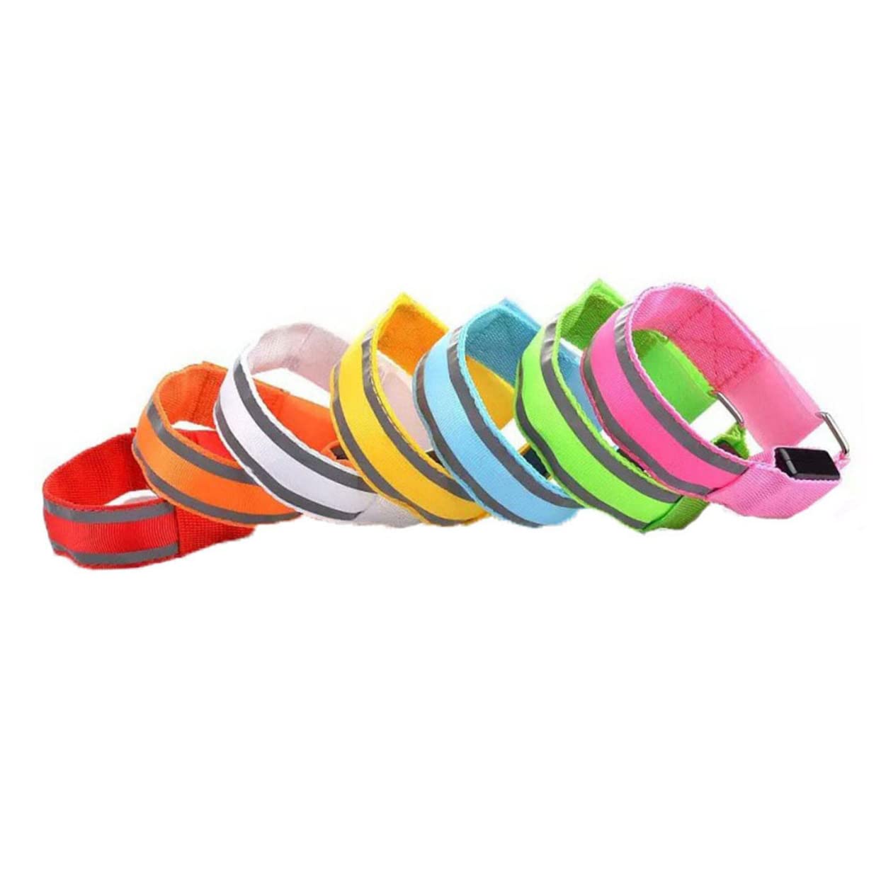 Toyvian Bracelet LED Réfléchissant avec Remplacement Armband pour Course De Jogging Cyclisme Sports Extérieurs Couleurs Aléatoires Couleur Aléatoire