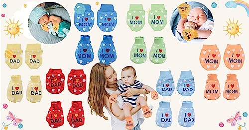 Image of Toddylon Baby Mitten & Booties Set Printed Cotton Hand Gloves and Socks Combo (0-6 Months)