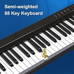 Piano numérique semi-lesté pleine grandeur à 88 touches Piano à clavier électrique portable Prise en charge des haut-parleurs intégrés Bluetooth Connexion MIDI Comprend un pupitre, une pédale de susta - Les Beatles, Paul McCartney, John Lennon, RIngo Starr, George Harrison Piano numérique semi-lesté pleine grandeur à 88 touches Piano à clavier électrique portable Prise en charge des haut-parleurs intégrés Bluetooth Connexion MIDI Comprend un pupitre, une pédale de susta – Image 3