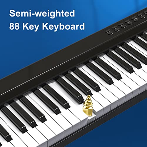 Piano numérique semi-lesté pleine grandeur à 88 touches Piano à clavier électrique portable Prise en charge des haut-parleurs intégrés Bluetooth Connexion MIDI Comprend un pupitre, une pédale de susta - Les Beatles, Paul McCartney, John Lennon, RIngo Starr, George Harrison Piano numérique semi-lesté pleine grandeur à 88 touches Piano à clavier électrique portable Prise en charge des haut-parleurs intégrés Bluetooth Connexion MIDI Comprend un pupitre, une pédale de susta – Image 4