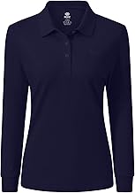 Women's Polo Shirt Long Sleeve Cotton Winter Top Work Sport Golf Polo Shirts