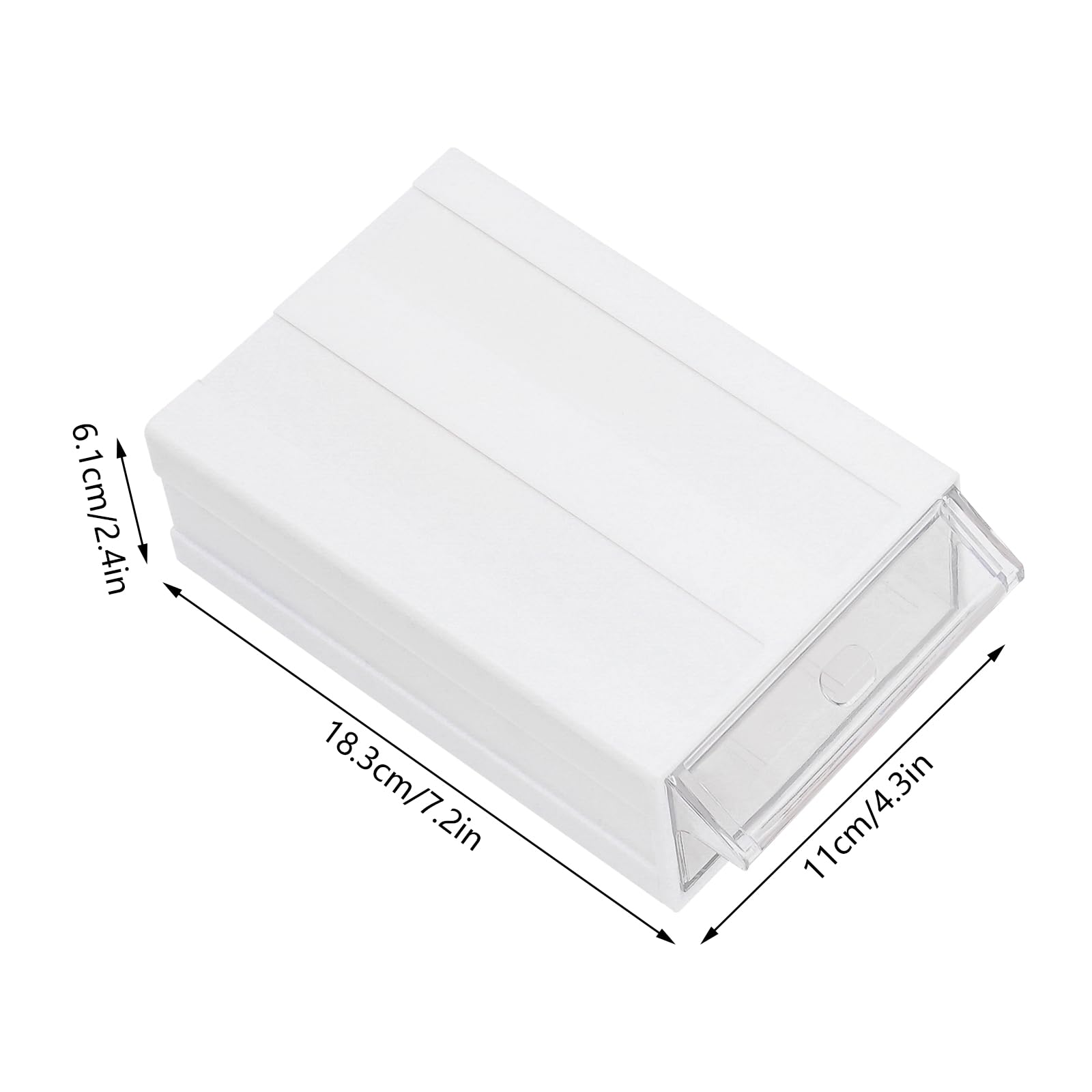 12 scatole di plastica trasparente con 24 dividers e 12 giorni per carte di archiviazione, impilabili, cassetto, organizer multistrato, per cancelleria, materiali da ufficio, gioielli