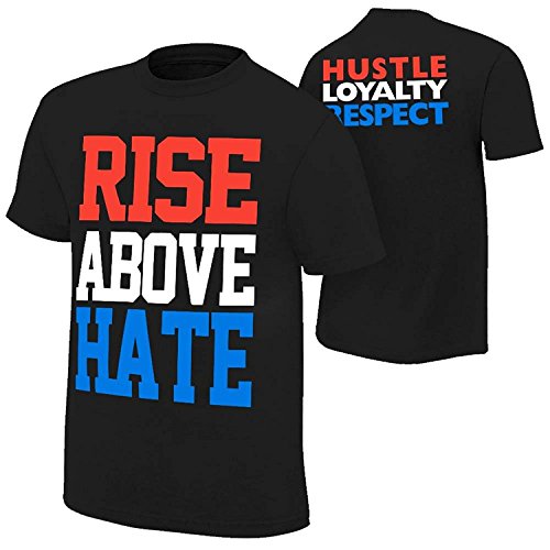 Aybeez Men's Yellow Cotton wwe t shirts for men (Rise Above Hate_Large