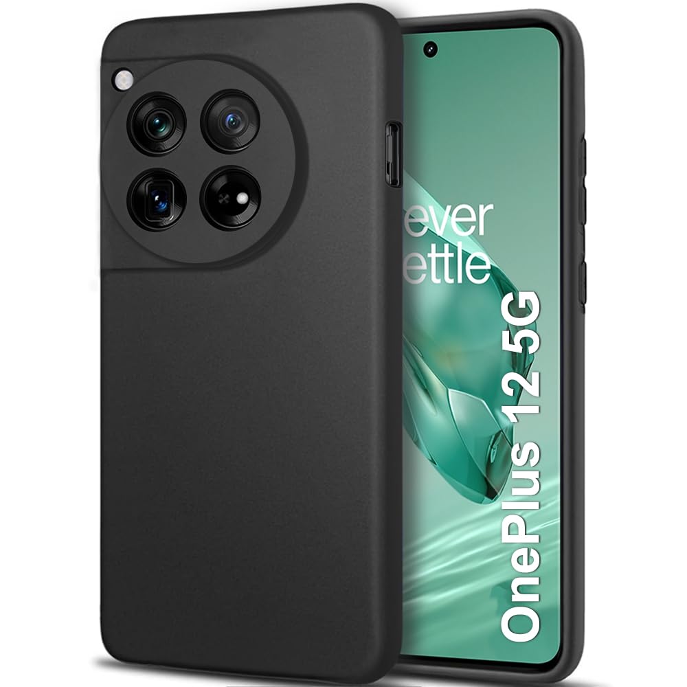 TheGiftKart Sleek Back Cover Case for OnePlus 12 5G | Slim Fit Protective Design | Ultra Matte Finish | Camera Protection Bump | Soft Silicon Back Cover Case for OnePlus 12 5G (Silicone, Black) (B0CRLBKZ4C) Amazon Price History, Amazon Price Tracker