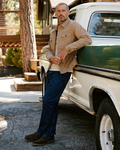 Image of INTO THE AM Trucker Jackets for Men Flannel Lined Canvas Workwear S-4XL