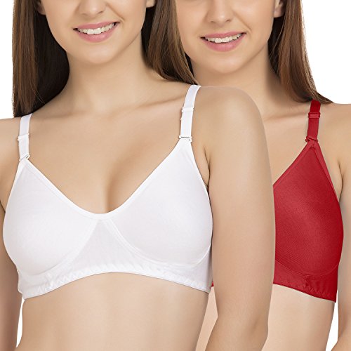 Image of Tweens - Non Padded Cotton Rich Bra - Concealer Side Shaper - Cotton Rich Fabric - Full Coverage, Multiway Straps, Wirefree, Seamless T-Shirt Bra