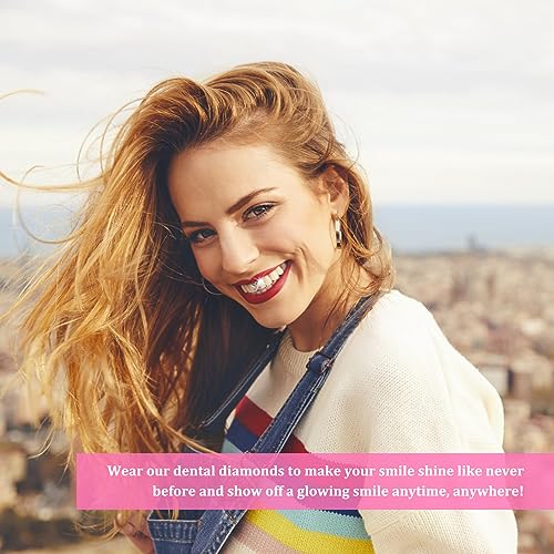 4 Paare Zahnstein Schmuck Tooth Crystal Tartar Tooth Decorations Tooth Jewellery Jewels Teeth Jewellery Decoration Tartar Tooth Gems Tartar Dental Crystal Tooth Ornaments（Mit 1452 Edelsteine）