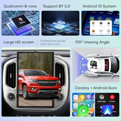 Qualcomm 쉐보레 콜로라도 GMC 캐니언 2015-2018용 자동차 라디오 (OEM 20.3cm(8인치)) — 사진 5
