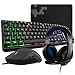 Produktbild THE G-LAB Combo Selenium 4-in-1 Gaming-Tastatur mit Hintergrundbeleuchtung, Gaming-Maus 3200 DPI, Gaming-Kopfhörer, rutschfestes Mauspad, kompatibel mit PC/PS4/PS5/Xbox One