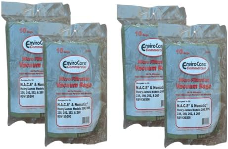 40 Commercial Numatic N.A.C.E., Numatic Vacuum Cleaner Bags, 604100, Henry/James, Henry Micro, Henry Xtra, Hetty, NACECare Commercial, James JVP180