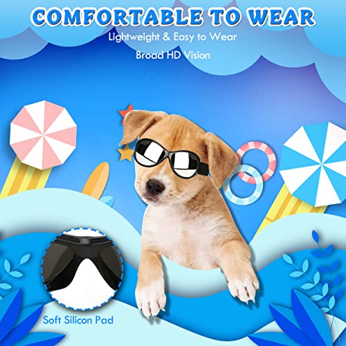 Outamateur Dog Goggles Dog Sunglasses Pet Glasses Pet Eyewear with Adjustable Strap for Travel Skiing Anti-Fog Dog Snow… - Image 6