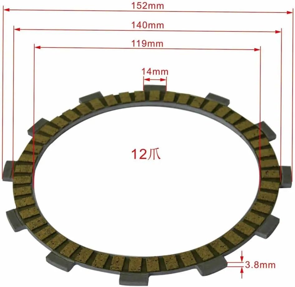 9PC Motorcycle Friction Clutch Disc Plates For CB1000F 1993-1997 1000 CBR1000F 1987-1992 CBR1000F FP 1993-1999