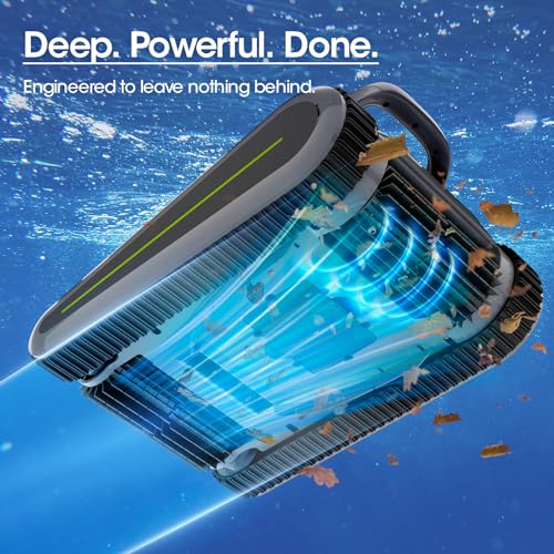 Cordless Robotic Pool Cleaner, Pool Vacuum 180W Brushless Motor, 45000Pa Suction, Wall & Waterline Climbing, Auto Path Mapping, for Pools up to 2150 Sq.Ft.(Space Grey) by Nepturox - Used condition - Image 6